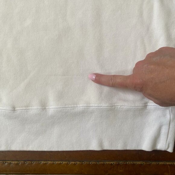 California Incline MALIBU CALI Crew Neck Sweatshirt Cream Size L Sample NWT - Picture 9 of 14